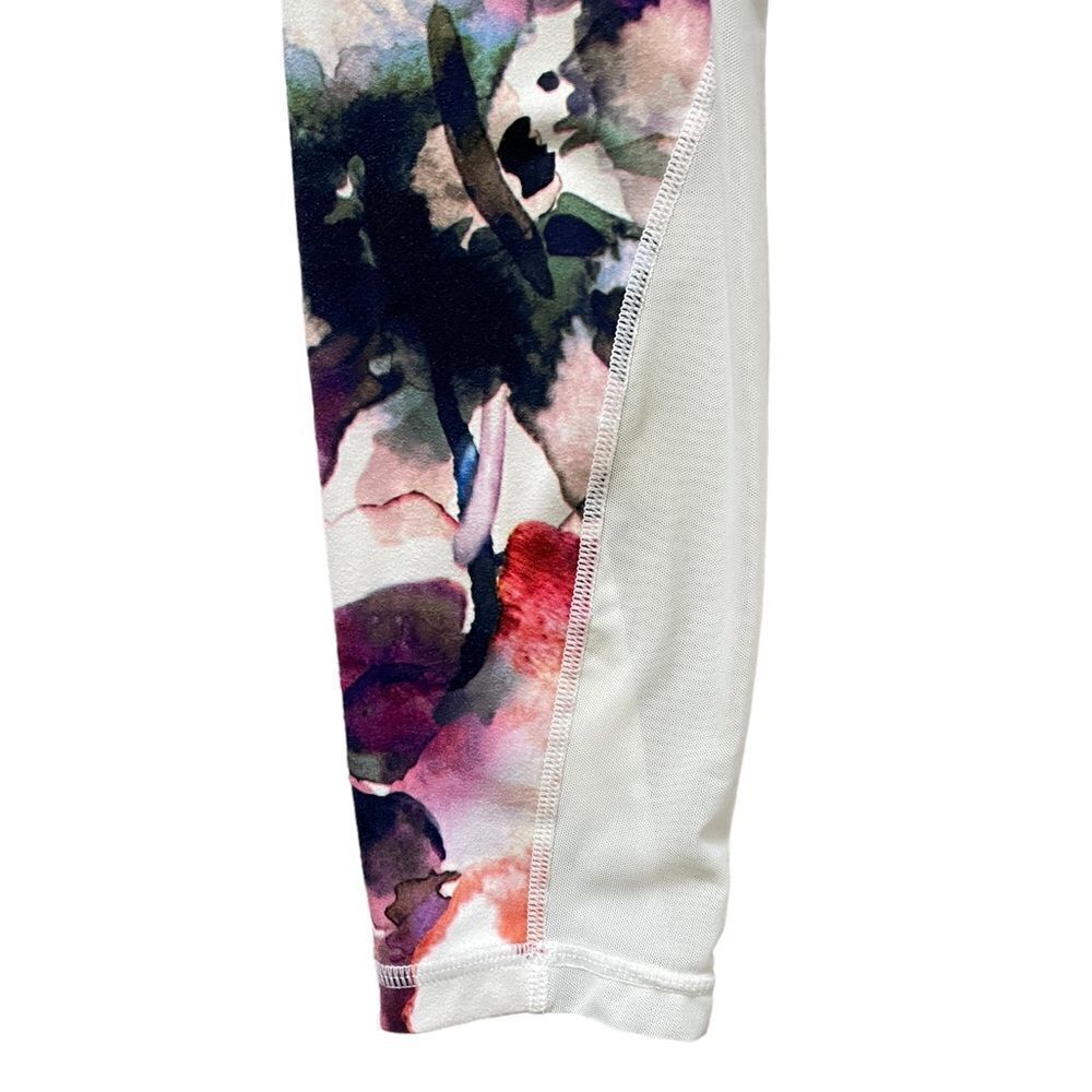 ATHLETA Floral Mudra 7/8 Tight White Purple/Multi Size Small - Picture 6 of 8